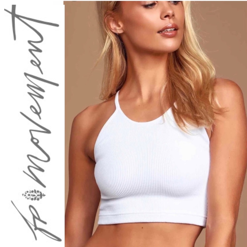 Free People Happiness Runs Crop Top White Size XL Large EUC